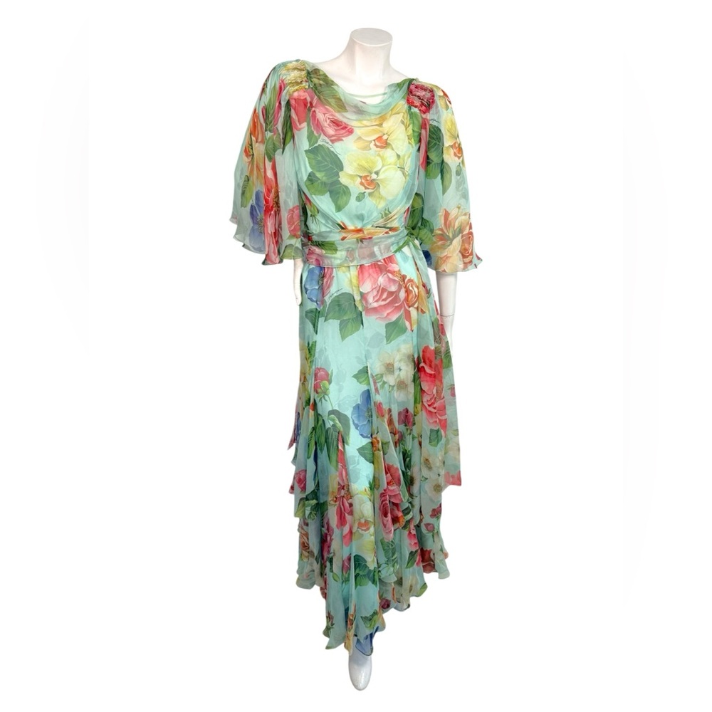 Dolce & Gabbana SS2008 Silk Floral Maxi Gown IT40
